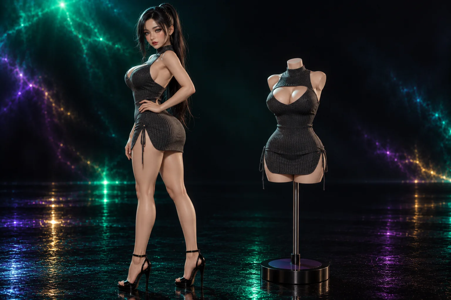 Full body vs torso: TPE anime doll, two formats side by side
